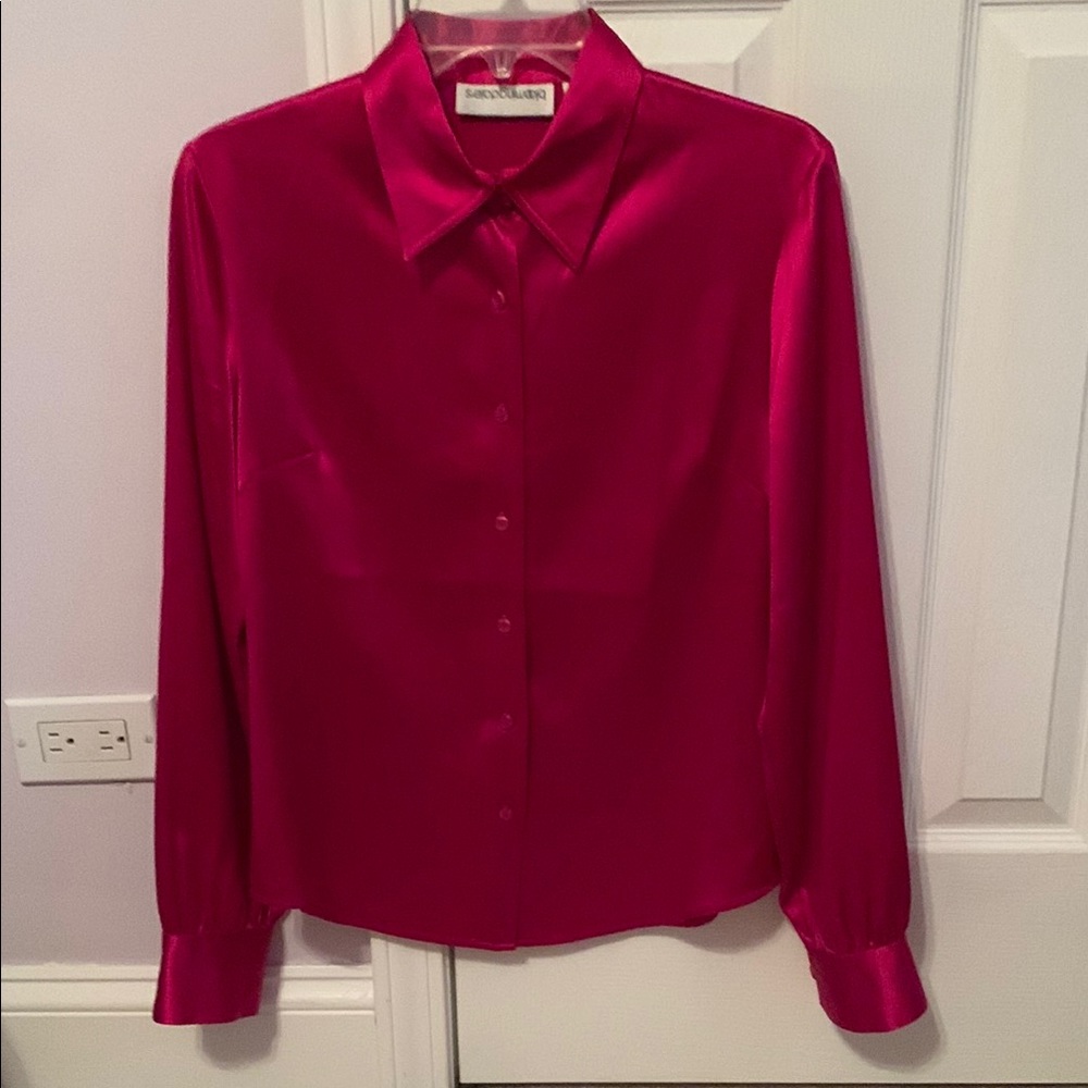Bloomingdale's Pink Silk Shirt